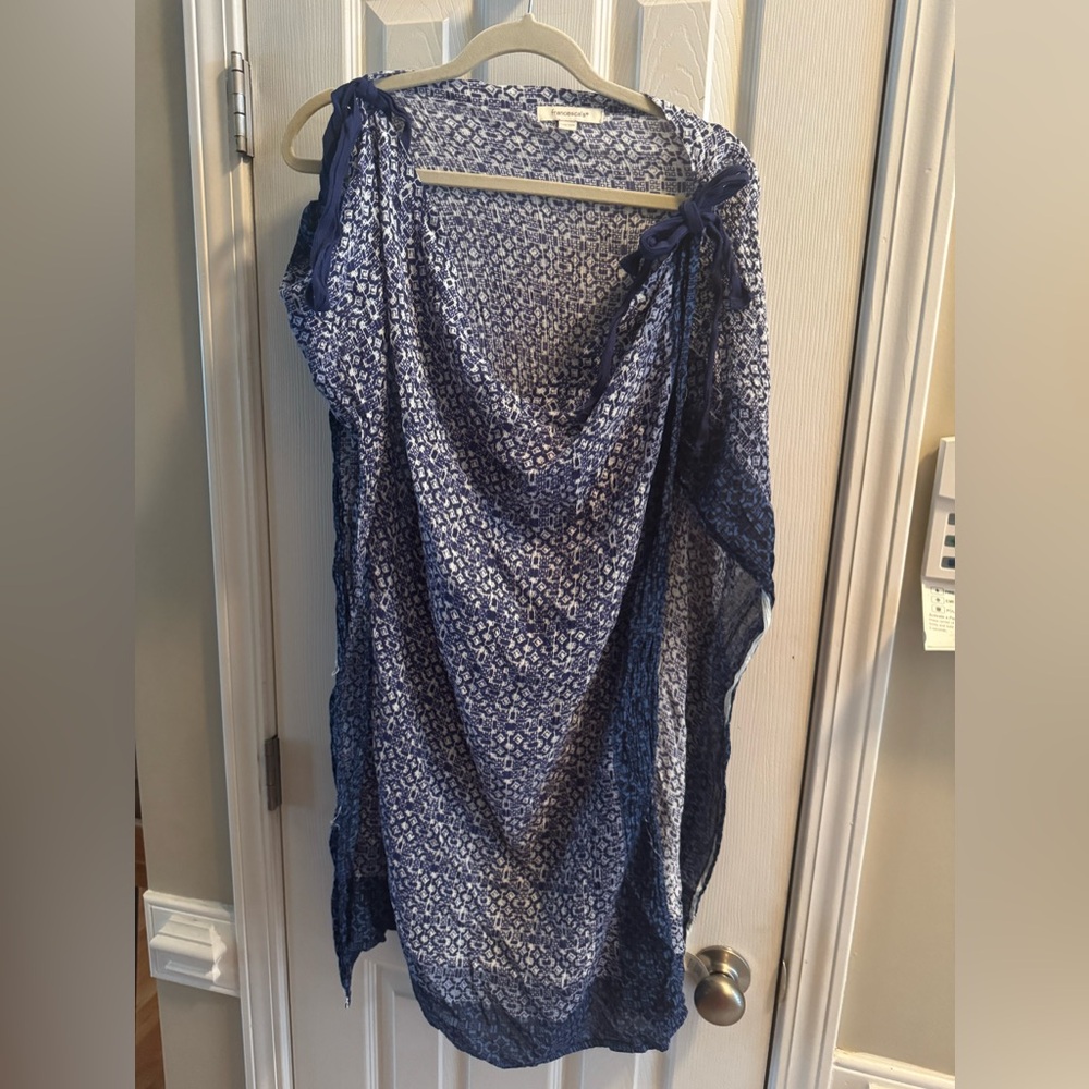 Francesca's Collections Blue and White Swim Cover-Up